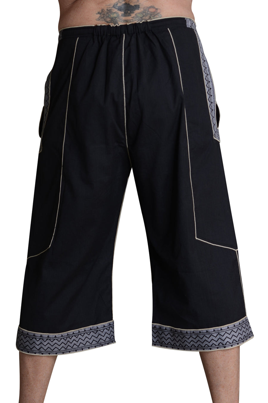 Eli - 100% Soft Cotton Drawstring Cropped Men's Pant (4493581025385)