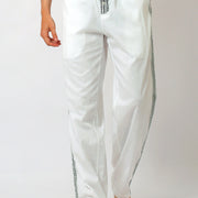 Lio Pants - Cotton Twill Carved Wood Block Print with Hand Carved Bone Buttons (7305853239492)